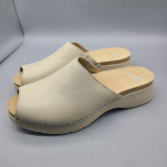 Dansko Cream Mules - Picture 1 of 6
